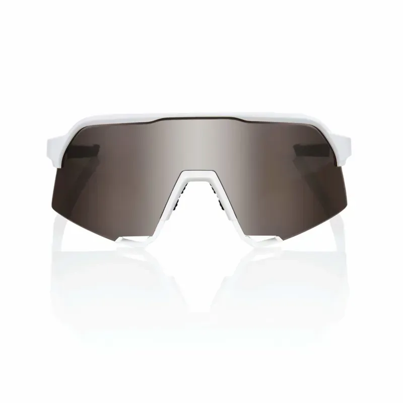 100% S3 Glasses Mirror Lens In White/ HiPER Silver-1