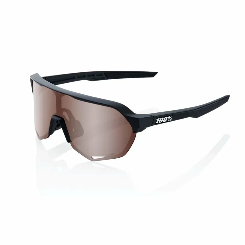 100% S2 Glasses In Mirror Lens Soft Tact Black/HiPER Crimson Silver