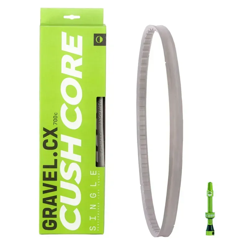 CushCore Gravel/CX Tire Insert w/ Valve in Green/grey-2