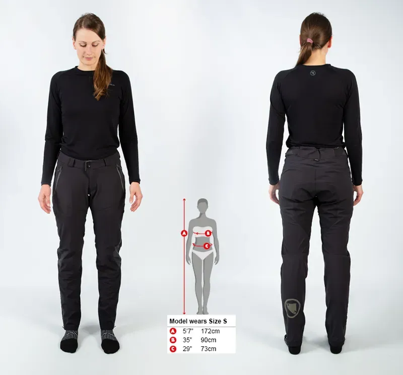 Endura Women's MT500 Spray Baggy Trousers II in Black-1