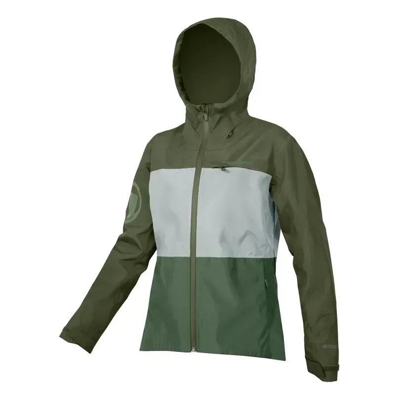Endura Women's SingleTrack Waterproof Jacket II in Ghillie Green