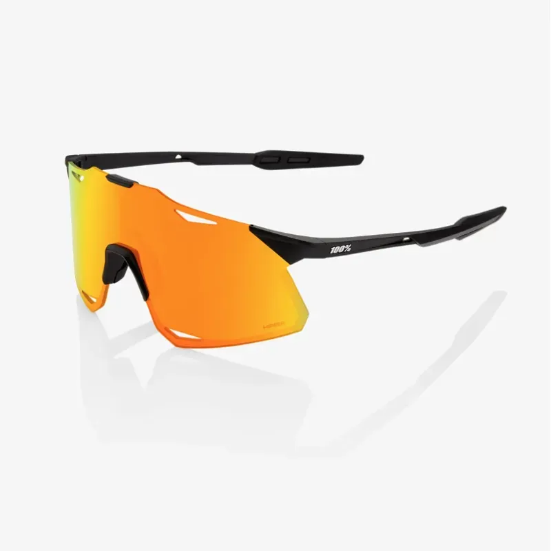 100 Hypercraft HiPER Red Multilayer Mirror Lens Sunglasses in Matte Black