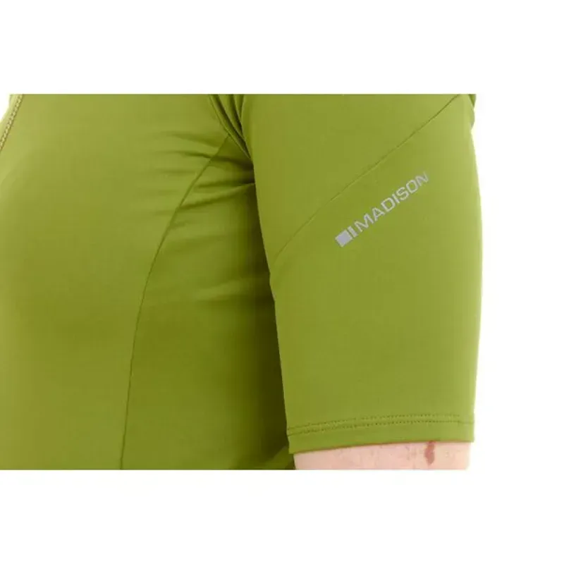 Madison Roam Women's Short Sleeve Jersey In Moss Green-4