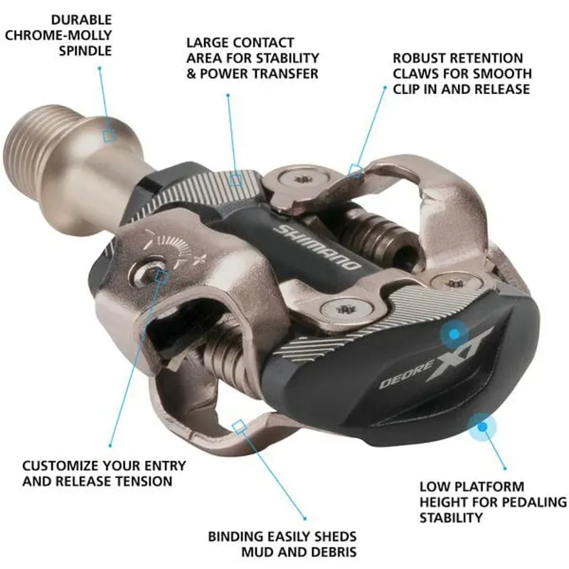 PEDAL XT PD-M8100 XC Race SPD Black 9/16 inches-1