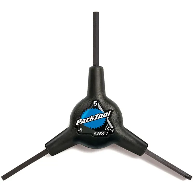 Park Tool AWS-7 3-Way Hex and Torx Compatible Wrench in Black