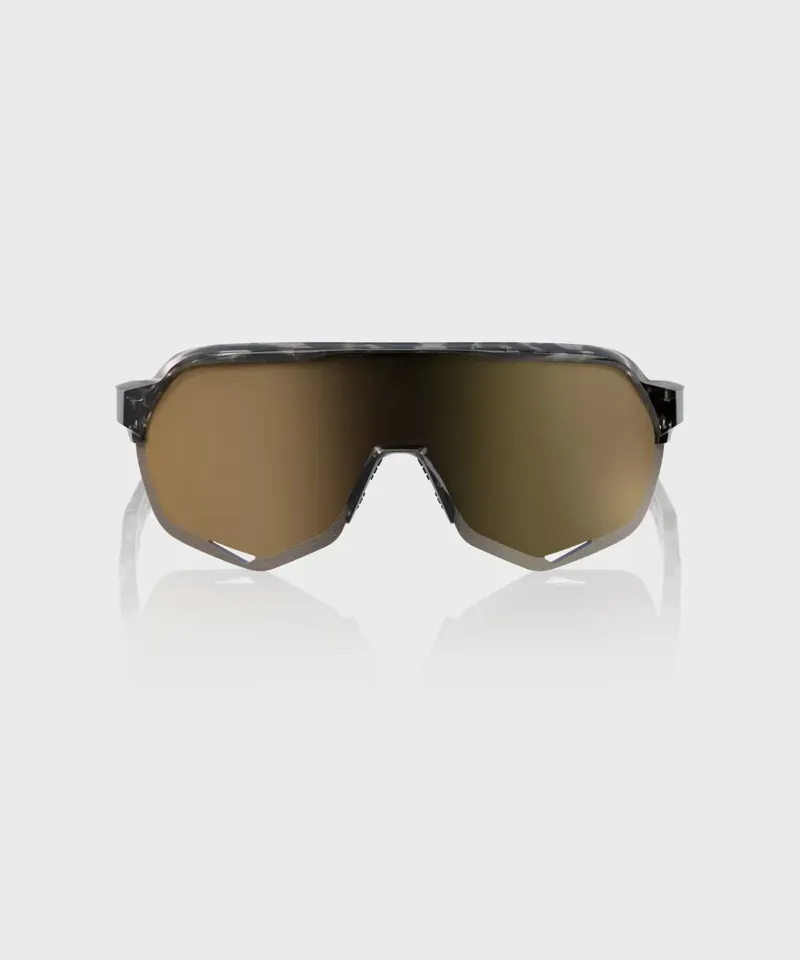 100% S2 Glasses in Gloss Black Havana/Soft Gold Mirror Lens-2