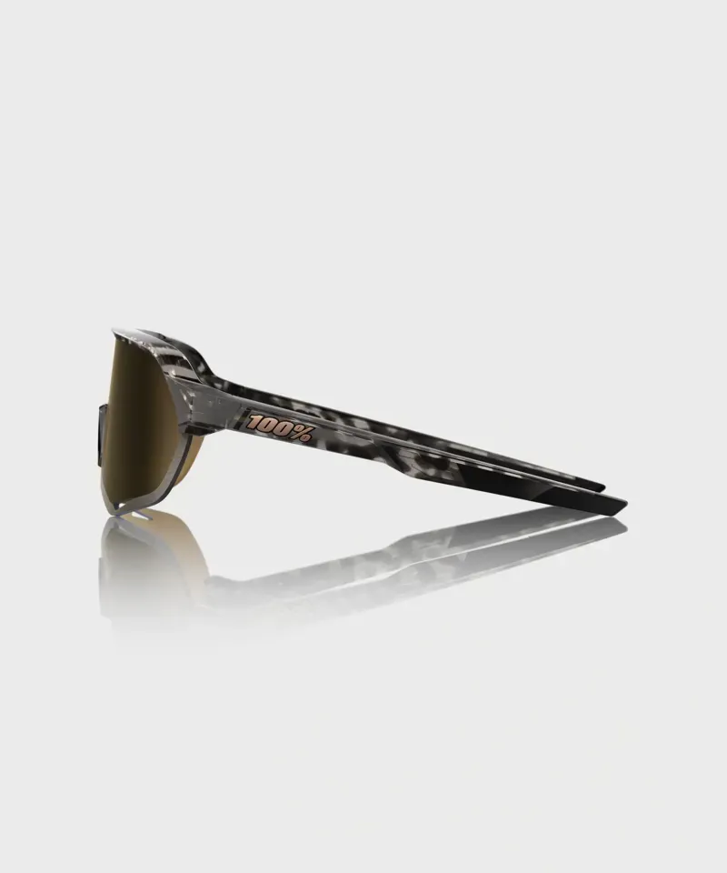100% S2 Glasses in Gloss Black Havana/Soft Gold Mirror Lens-1