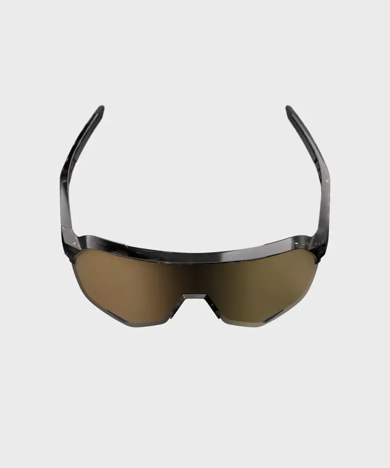 100% S2 Glasses in Gloss Black Havana/Soft Gold Mirror Lens-3